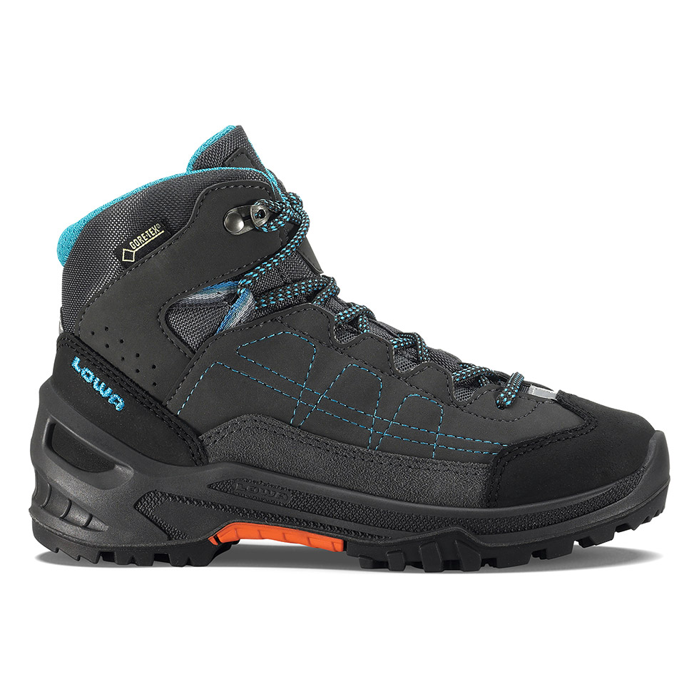 Scarponi Bambino Lowa Approach GTX Mid Grigie Scuro/Verde Acqua ZYOUKN-439